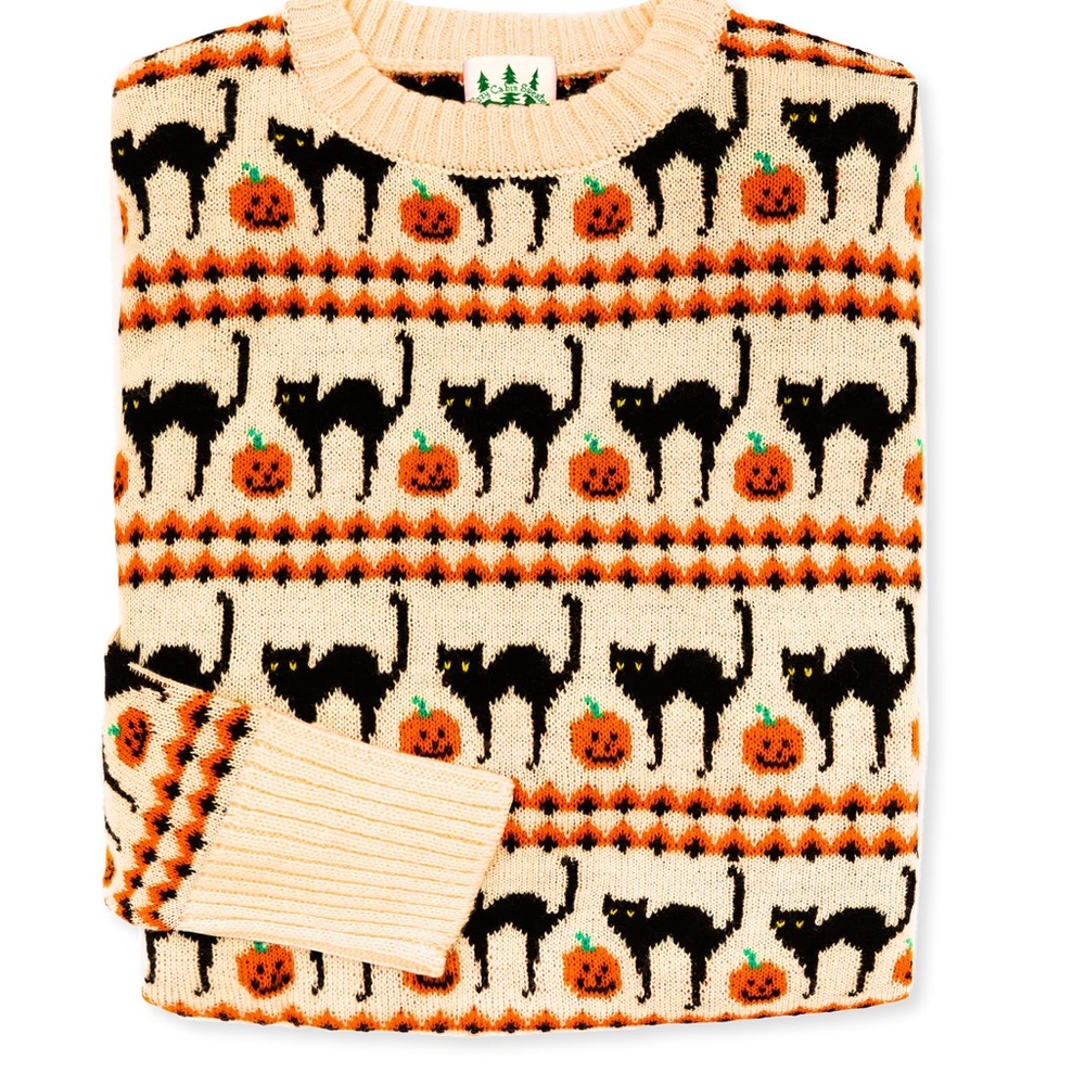 KJP Halloween Black Cat Sweater